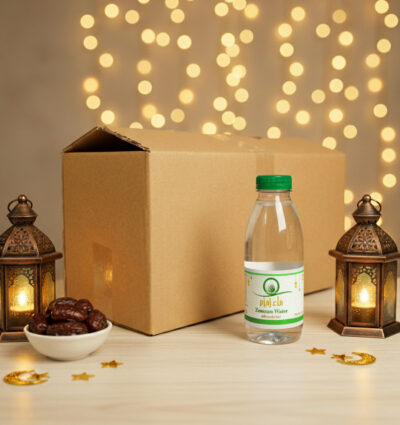 Ramadan Limited Edition | 500 ml each Bottle | Decanted Bottles from Original 5L Sealed Makkah Zamzam Bottle | 20 Bottles Each Box